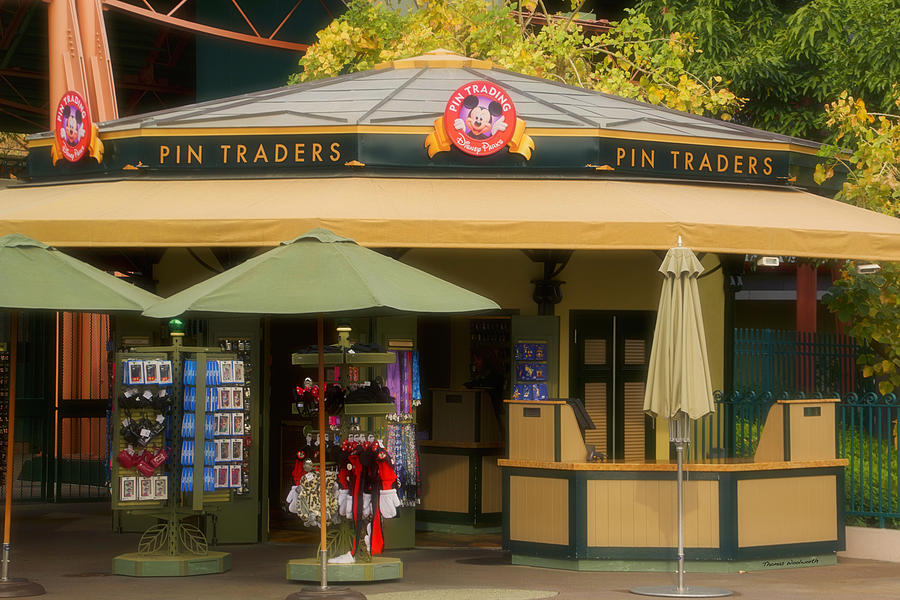Castle Photograph - Pin Traders Downtown Disneyland 01 by Thomas Woolworth