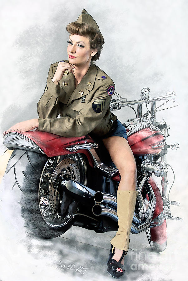 Pin Up Biker Photograph By Mad Art And Circus Fine Art America 