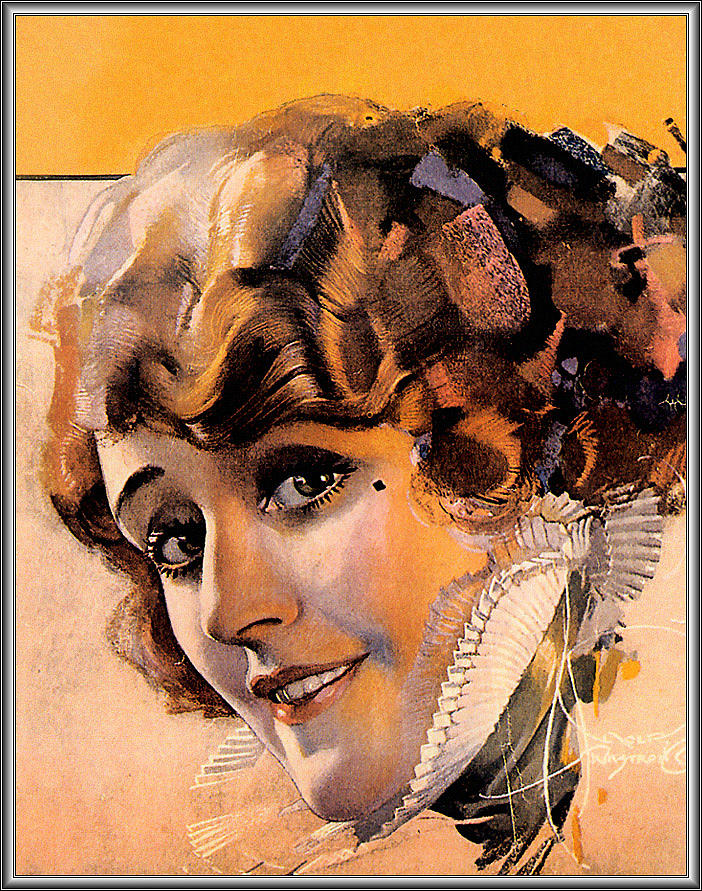 Pin Up With Blond Curly Hair Digital Art By Rolf Armstrong Fine Art America