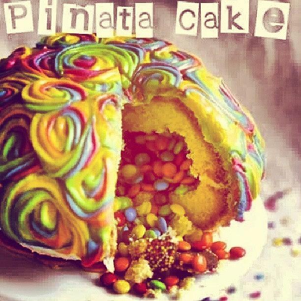 Candy Photograph - Pinata Cake #beautiful #omg #cake by Brandon Fisher