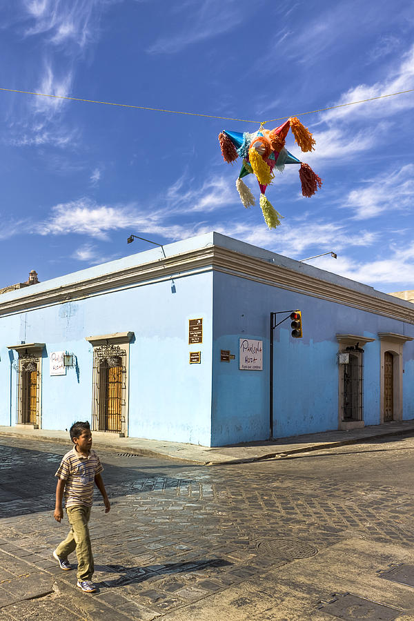 Pinatas Over The Streets of Mexico Photograph by Mark Tisdale