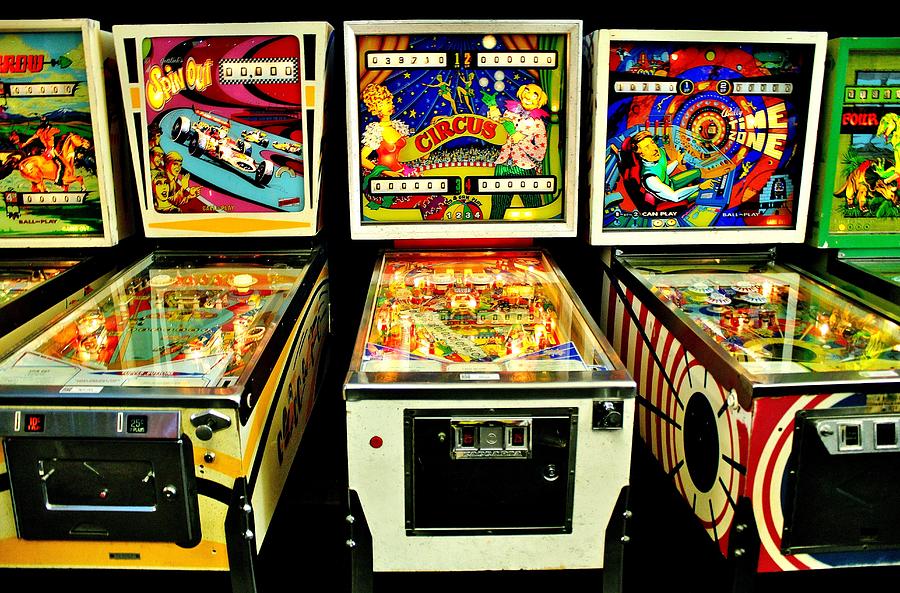 Vintage Photograph - Pinball Past Time by Benjamin Yeager