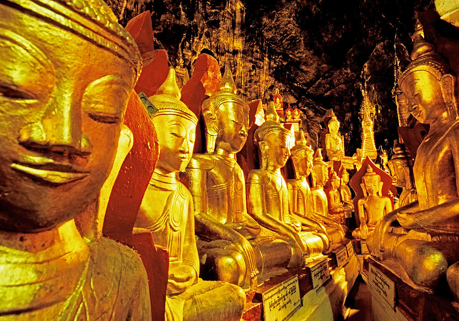Pindaya Buddhas Photograph by Dennis Cox