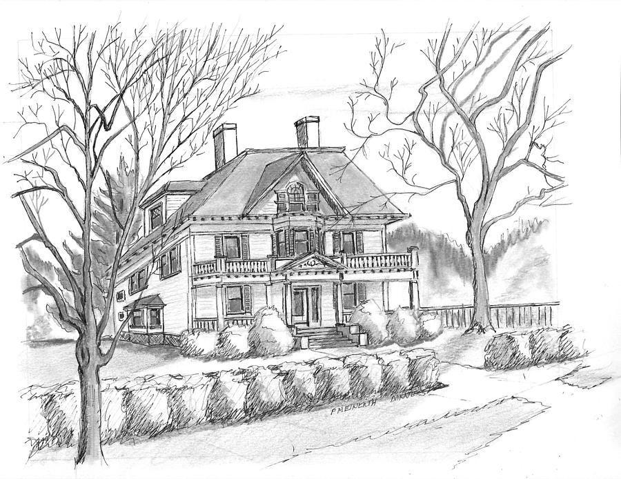 Pine Street Home 1 0f 4 Drawing by Paul Meinerth
