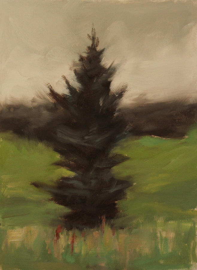 Tree Painting - Pine study by Thorgrimur Andri Einarsson