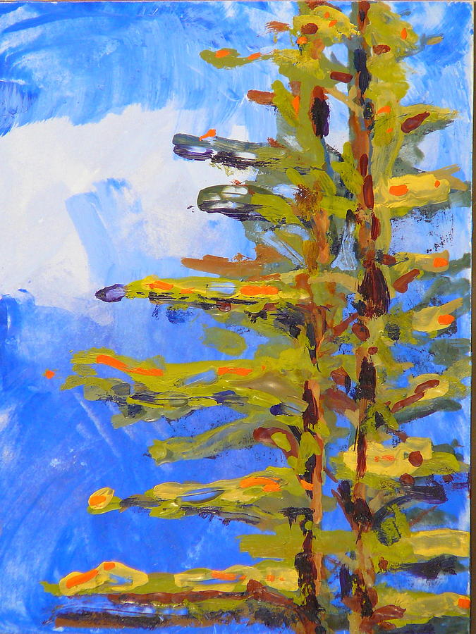Blue Painting - Pine by Valerie Lynch Blue Painting - Pine by Valerie Lynch