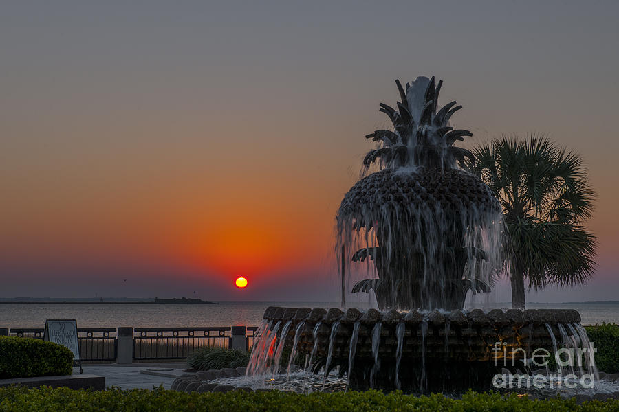 Chs Photograph - Charleston Harbor Sunrise by Dale Powell