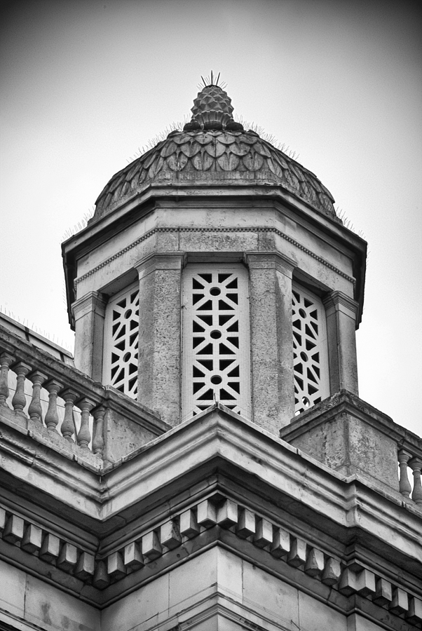 Architecture Photograph - Pineapple Dome BW by Christi Kraft