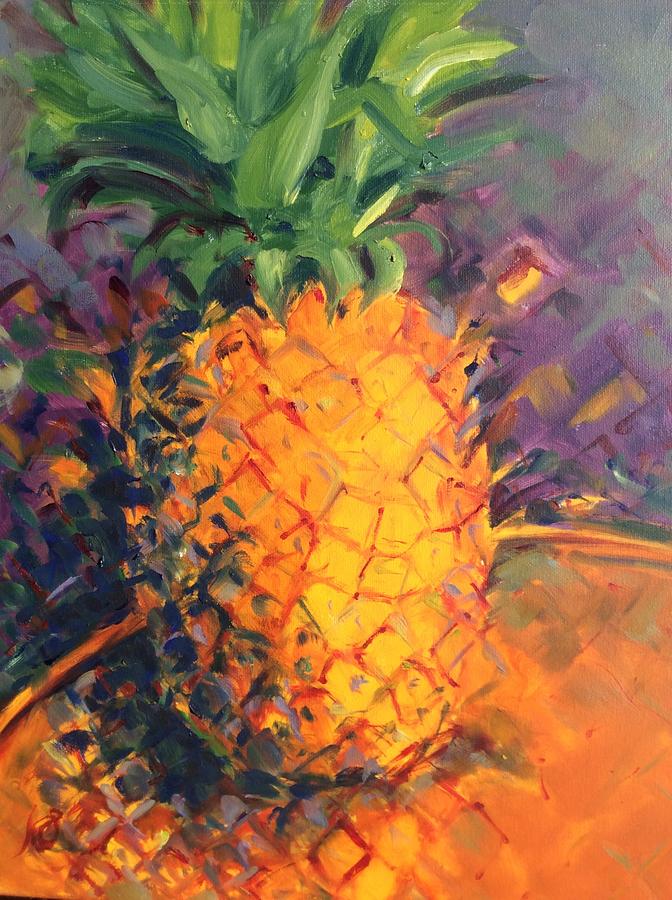 Pineapple Explosion Painting by Karen Carmean