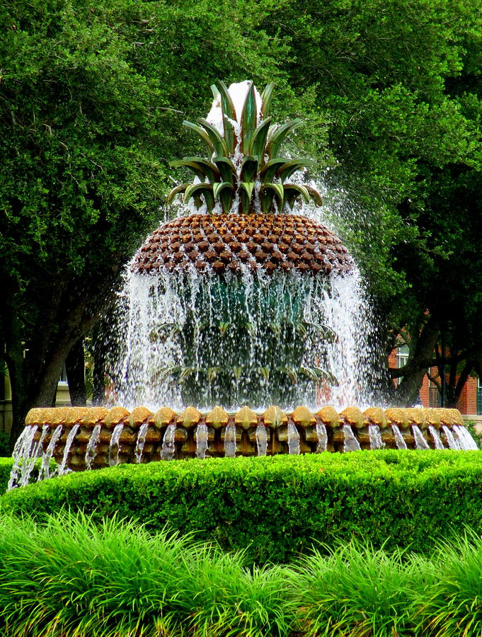 Fountain Photograph - Pineapple Fountain 2 by Randall Weidner