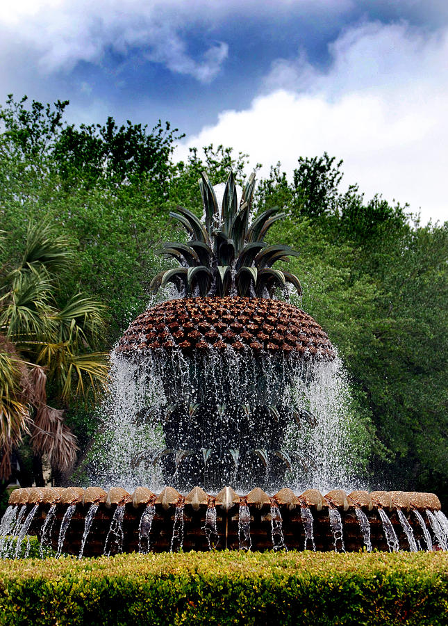 Pineapple Fountain Photograph by Skip Willits