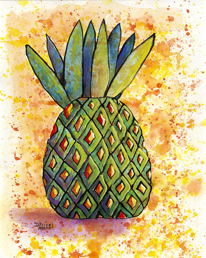 Pineapple Fun Painting by Darice Machel McGuire