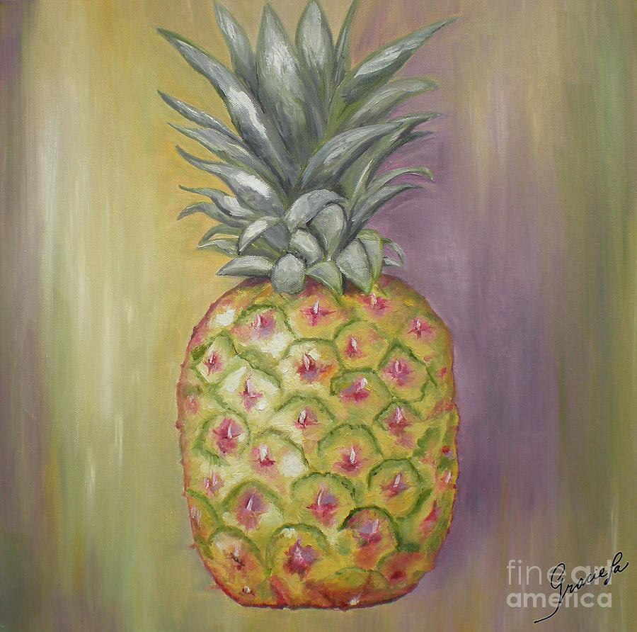 Pineapple Painting By Graciela Castro Fine Art America   Pineapple Graciela Castro 