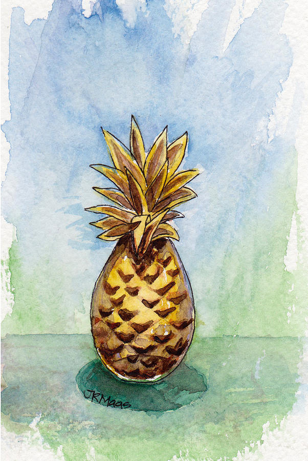 Pineapple Hospitality Painting by Julie Maas