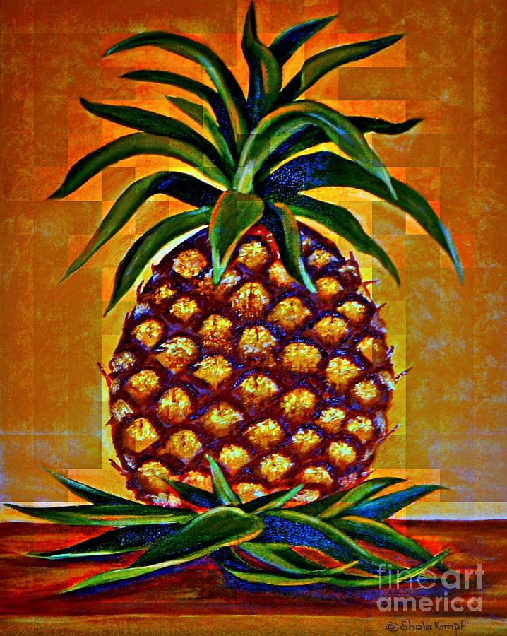 Pineapple II Painting by Shelia Kempf