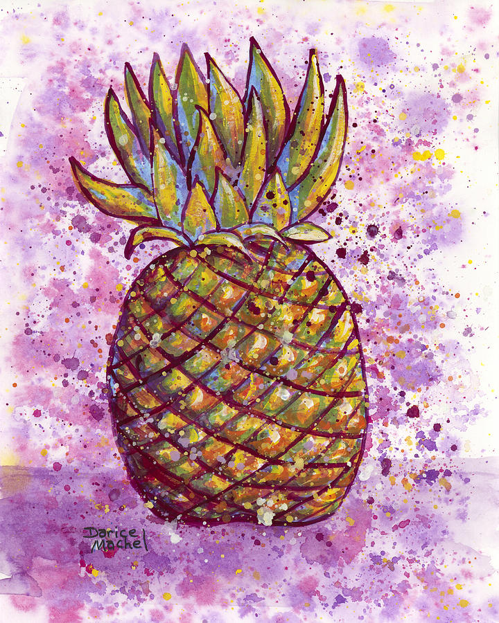 Pineapple Party Painting by Darice Machel McGuire