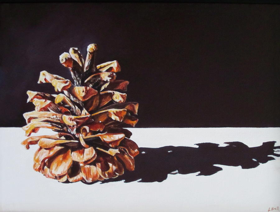 Still Life Painting - Pinecone by Lillian  Bell