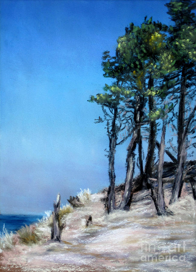 Pines at the Sea Painting by Ulrike Miesen-Schuermann