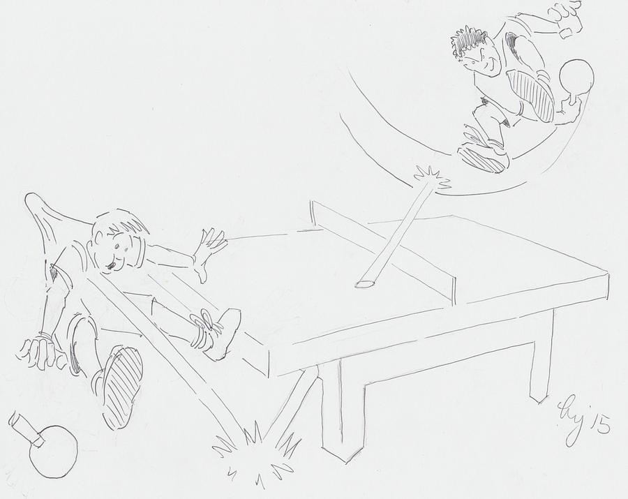 Ping Pong Cartoon Drawing