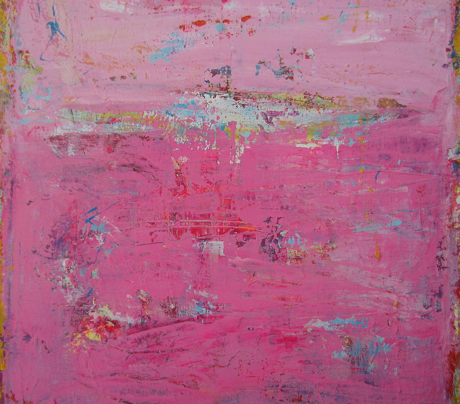 Abstract Painting - Pink 2 by Francine Ethier