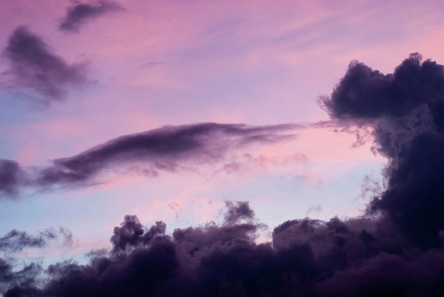 Pink And Blue Sky With Stormy Clouds Photograph by Fstoplight
