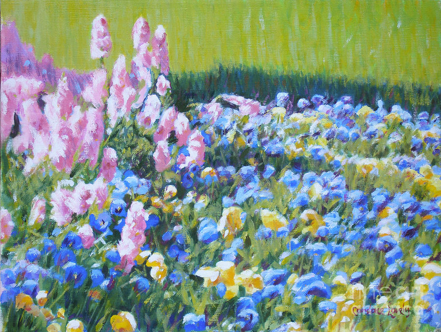 Pink and Green Blue and Yellow Painting by Candace Lovely
