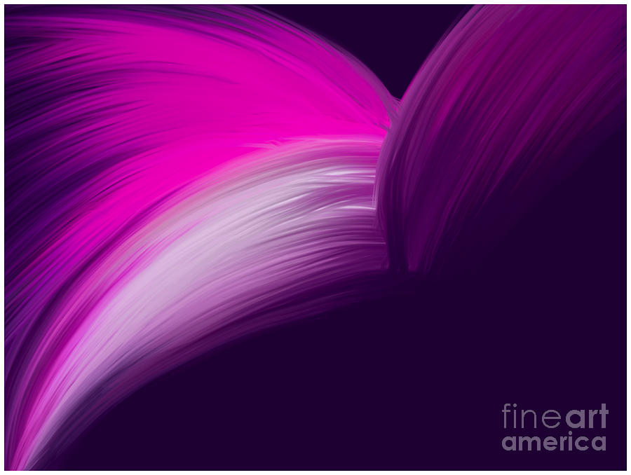 Pink and Purple Curved Design Painting by Barefoot Bodeez Art