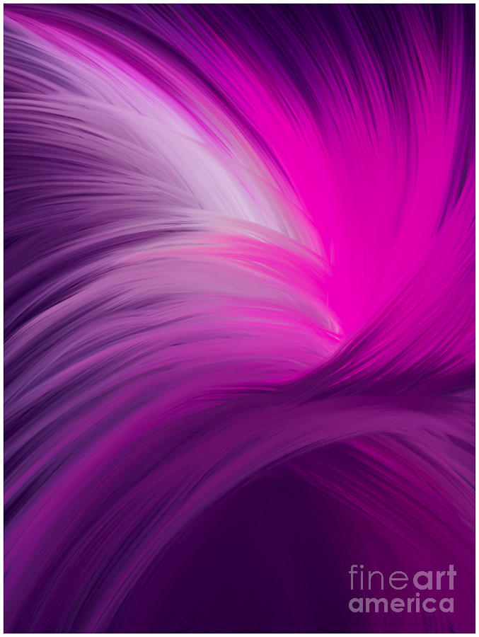 Pink and Purple Swirls Design Painting by Barefoot Bodeez Art