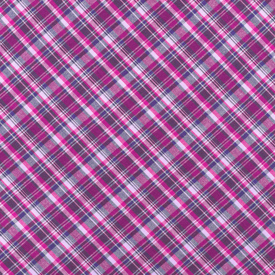 Pink Plaid Fabric 