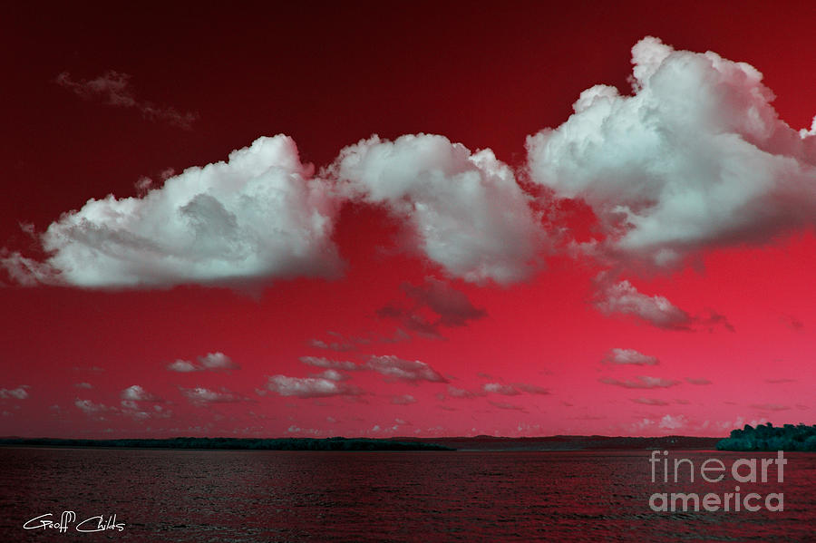 Pink and White - Surreal cloud. Photograph by Geoff Childs