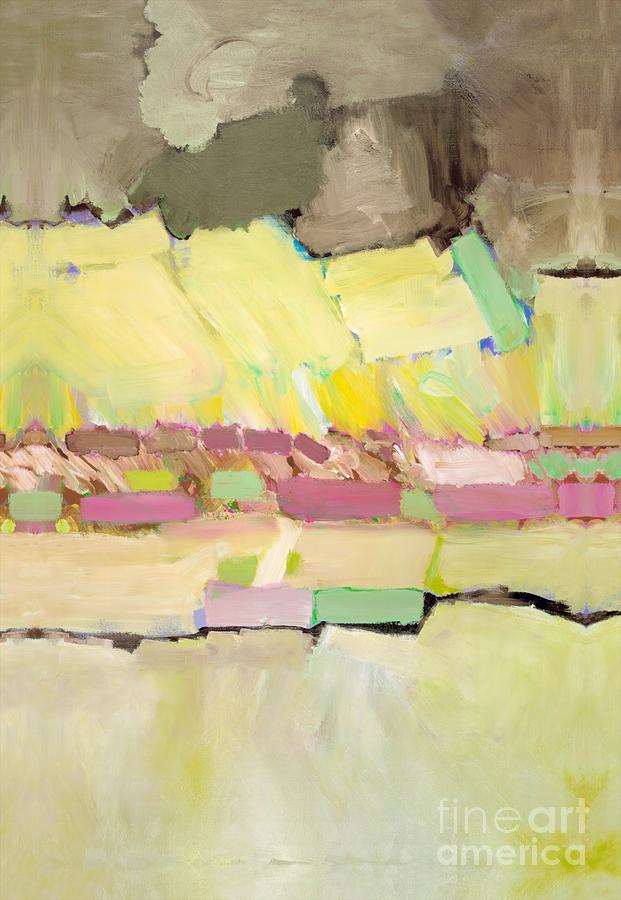 Pink and Yellow Painting by Allan P Friedlander