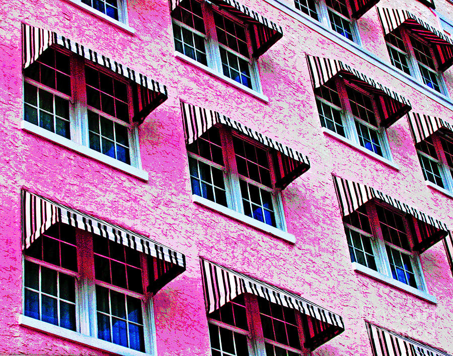 Pink Awnings Photograph by Larry Oskin