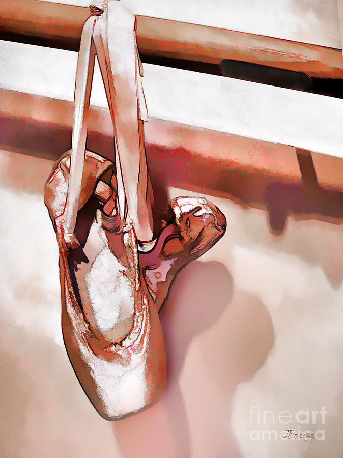 Pink Ballerinas Digital Art by Jennie Breeze