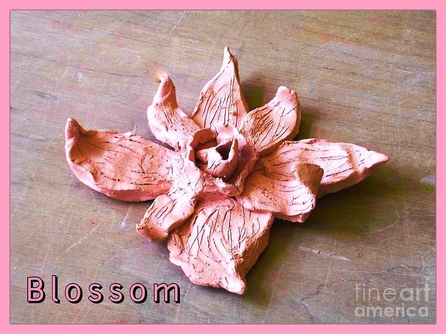 Pink Blossom in Ceramics Ceramic Art by Joan-Violet Stretch