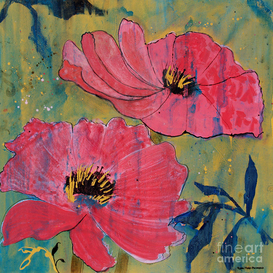 Pink Blossoms Painting by Robin Pedrero