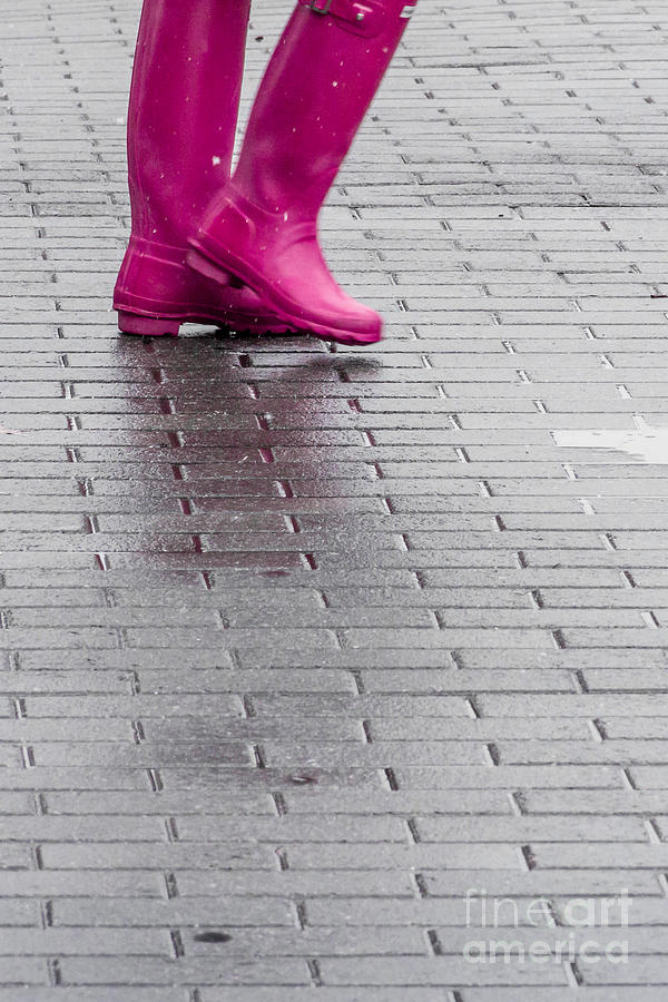 Pink Boots 1 Digital Art by Susan Cole Kelly Impressions