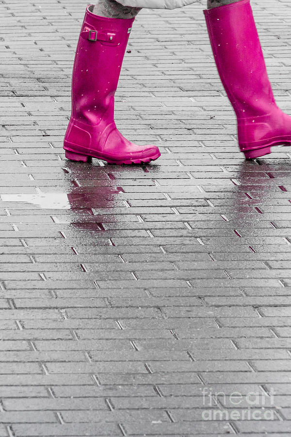 Pink Boots 2 Digital Art by Susan Cole Kelly Impressions