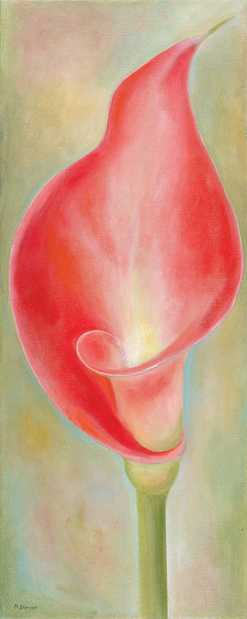 Nature Painting - Pink Calla by Michal Shimoni