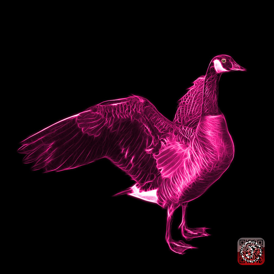 Pink Canada Goose Pop Art - 7585 - BB  Mixed Media by James Ahn
