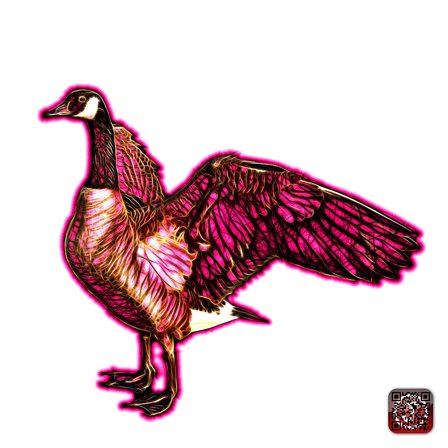 Pink Canada Goose Pop Art - 7585 - WB Mixed Media by James Ahn