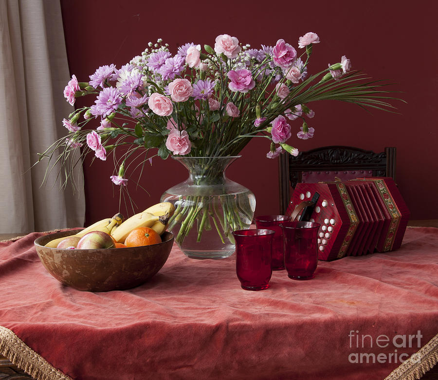 London Photograph - Pink Carnations by Donald Davis