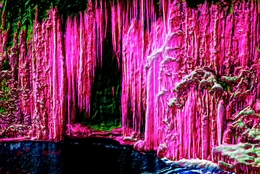 Colorful Painting - Pink Crystal Cave by Bruce Nutting