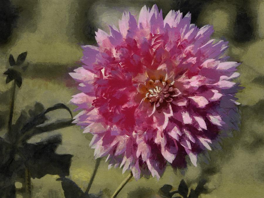 Pink Dahlia Painting by Jeffrey Kolker