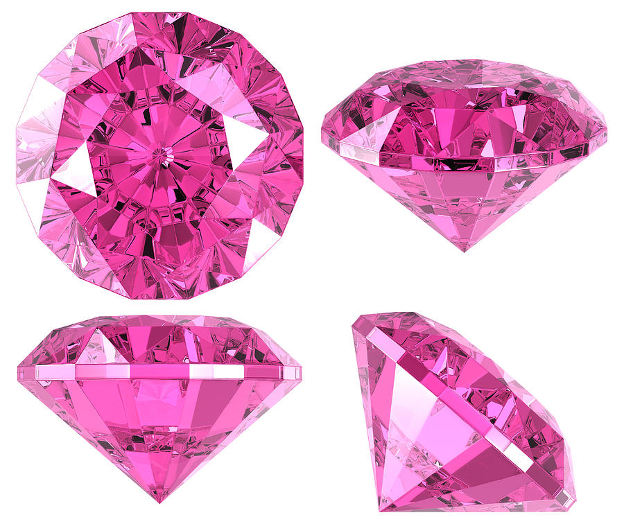 Pink diamond (4 positions) Photograph by BlackJack3D