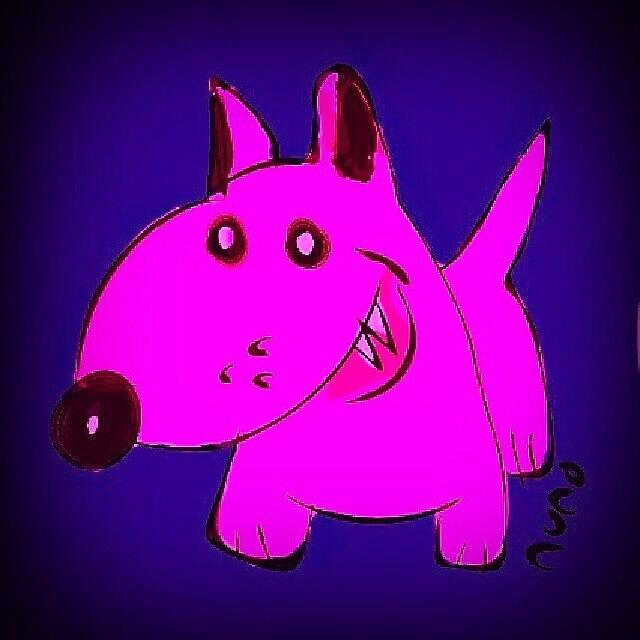 Sketch Photograph - Pink Dog #cartoon #sketch #sketching by Nuno Marques