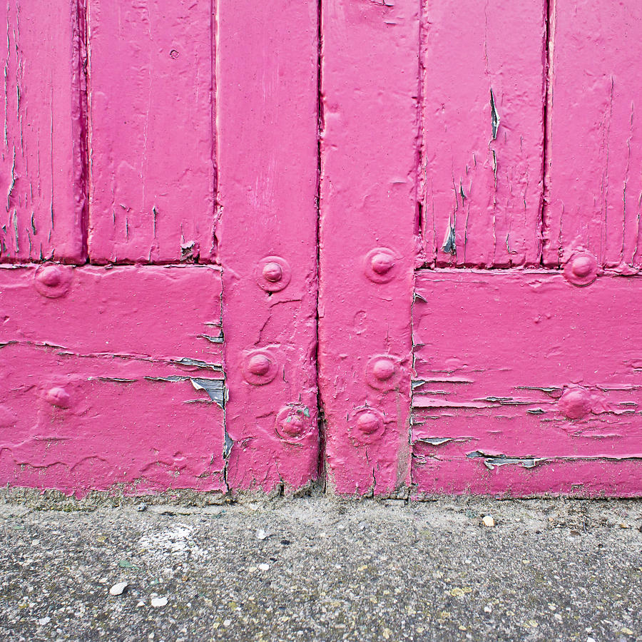 Barn Photograph - Pink door by Tom Gowanlock