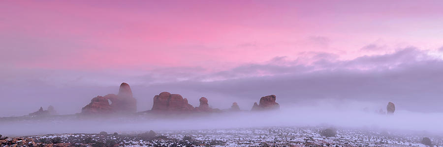 Winter Photograph - Pink by Dustin LeFevre