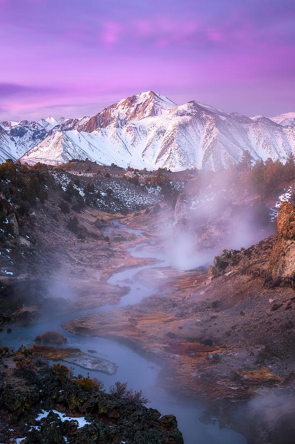 Mountain Photograph - Pink Eastern Sierra by Daniel F.