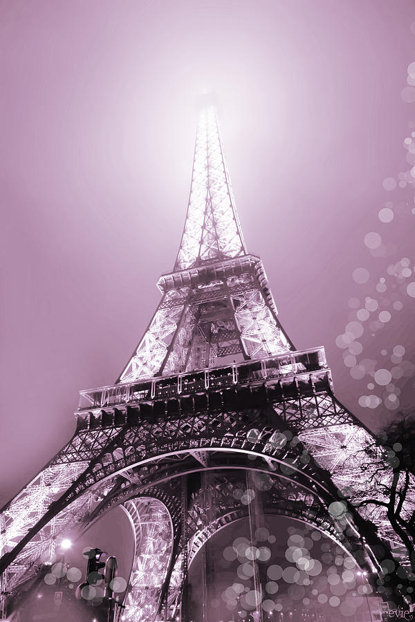 Pink Eiffel Tower Paris Photograph by Evie Carrier