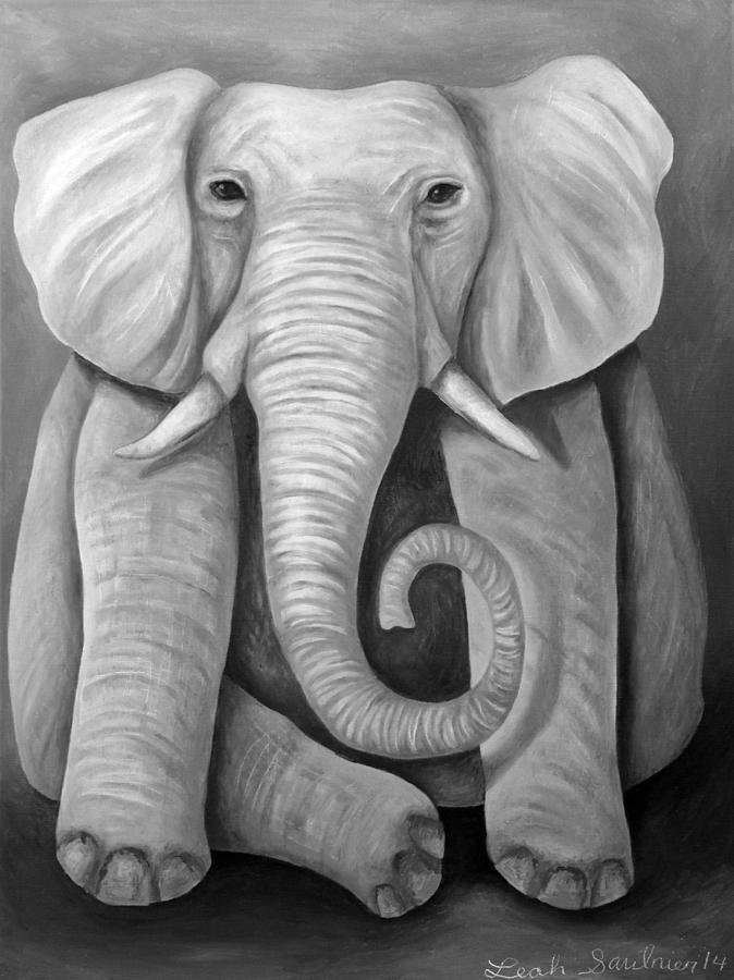 Pink Elephant edit 4 Painting by Leah Saulnier The Painting Maniac